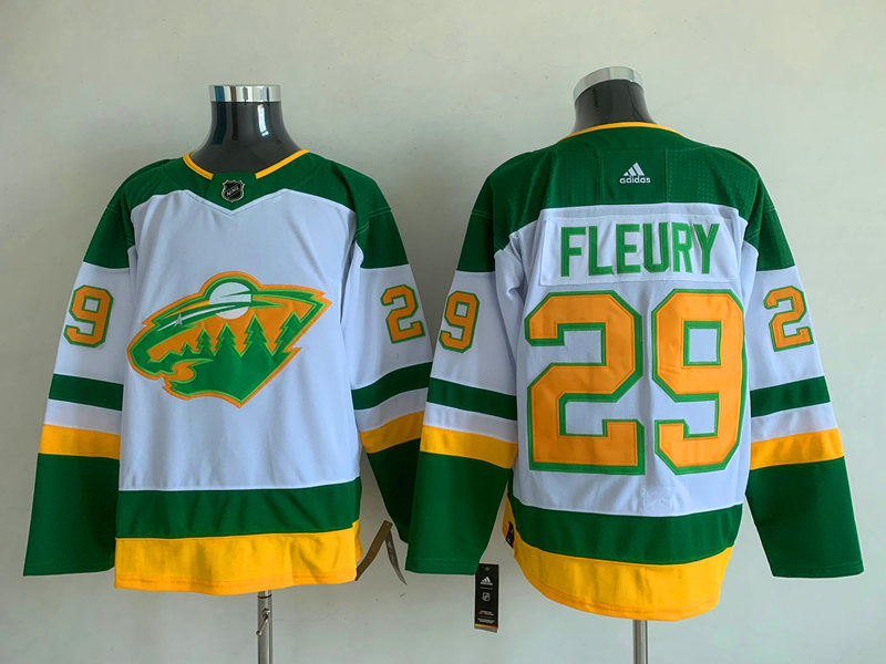 Men's Minnesota Wild Marc Andre Fleury #29 White Breakaway Jersey